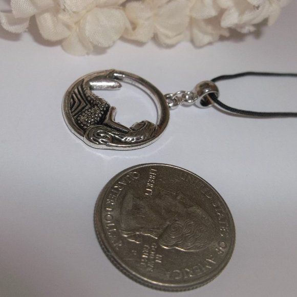 Silver Mermaid Necklace Fashion Jewelry Gift Beach Girl Vacation Themed NWT 7362 - Picture 3 of 11